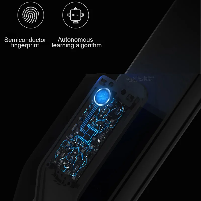 Xiaomi Mijia Uodi двухтактный умный дверной замок отпечаток пальца Passpord Bluetooth разблокировка приложение wifi управление Интеллектуальная связь