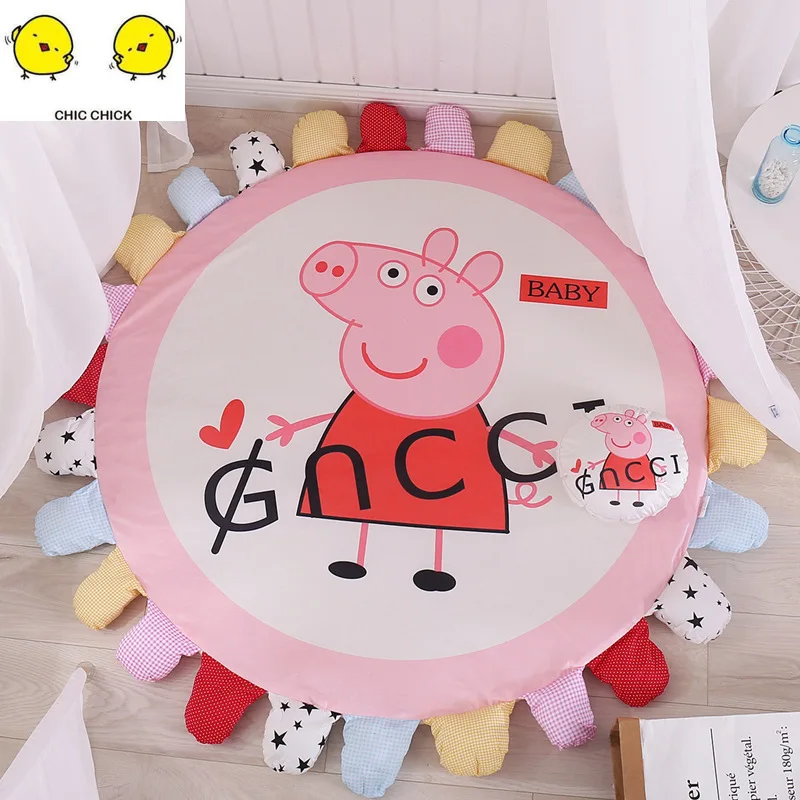 

Cartoon Animals Baby Play Mats Pad Toddler Kids Crawling Blanket Round Carpet Rug Toys Mat For Children Room Decor Photo