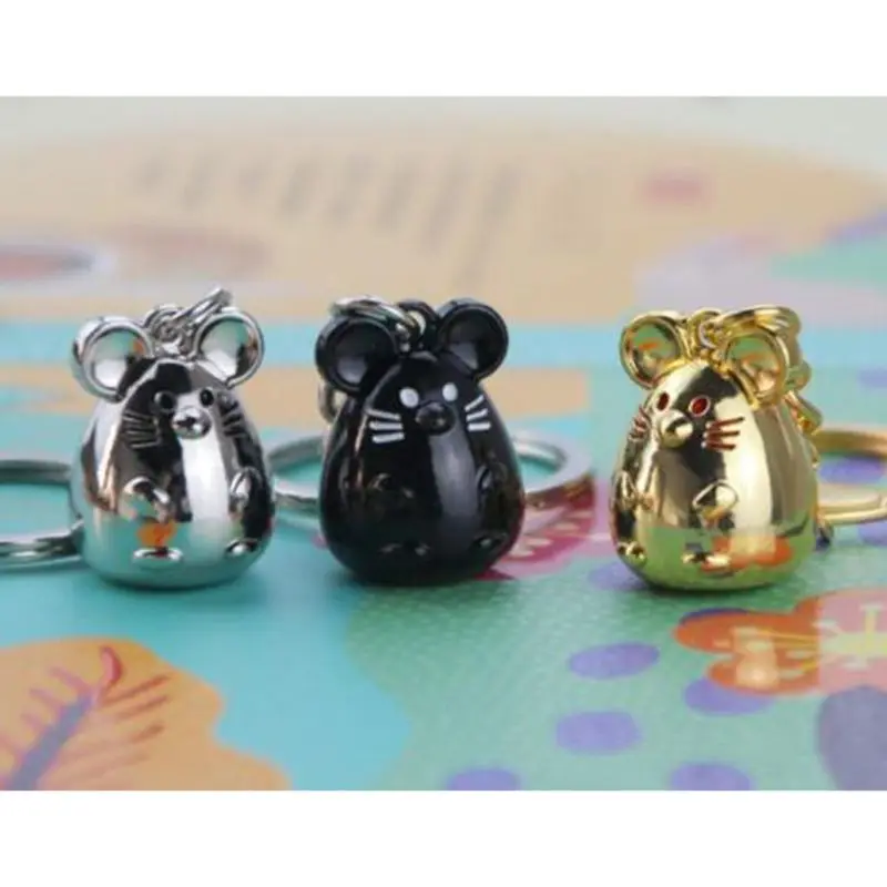 Lucky Wealth mouse год Китайский Зодиак металлический брелок мышь Шарм брелок на сумку держатель для ключей Lucky Jewelry унисекс