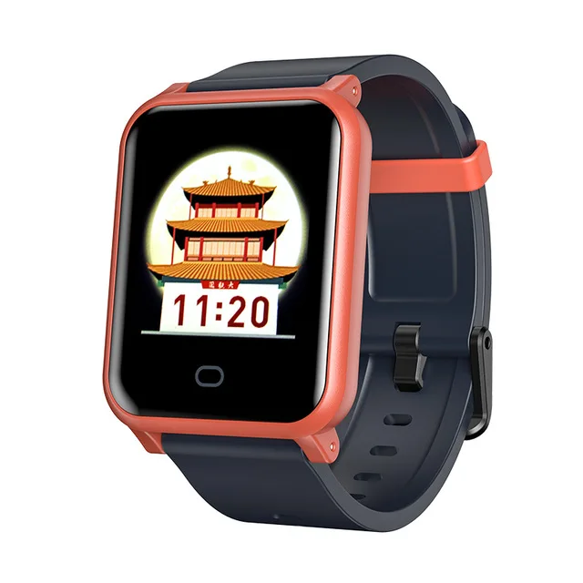 Смарт-часы GEJIAN для мужчин и женщин, монитор сердечного ритма и артериального давления, спортивные умные часы, водонепроницаемые цветные цифровые часы для Android IOS - Цвет: Orange