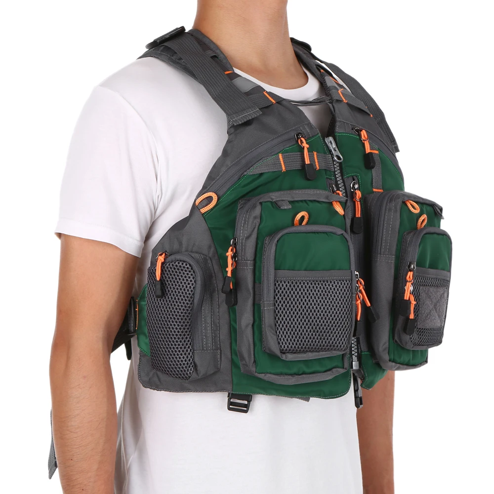 Fishing Vest Outdoor Sport Fishing Vest Men Breathable Swimming Life Jacket Safety Waistcoat