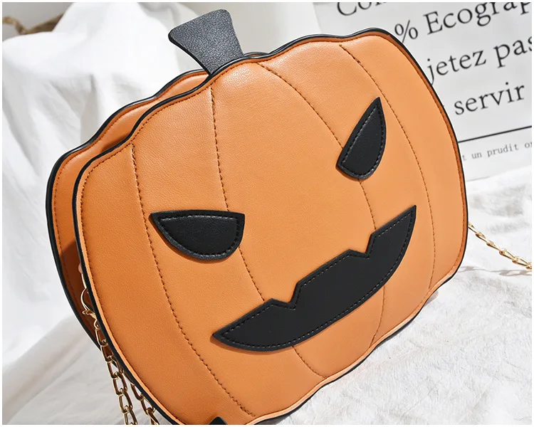 FIRMRANCH Хэллоуин тыква сумка контраст на одно плечо Crossbody цепочке| |