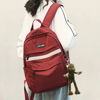 

Ladies Cotton Fabric Backpack Cute Women Luxury School Bag Girl Book Kawaii Backpacks Harajuku Student Female Bags Fashion Brand