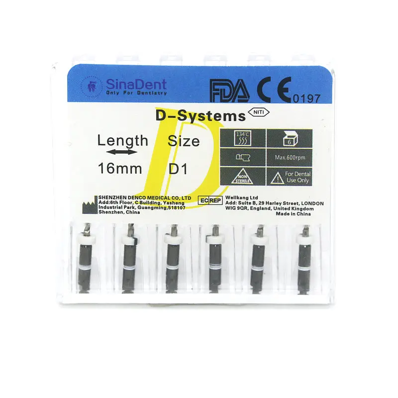 Teeth Whitening Dental D Retreatment NiTi Files D1 D2 D3 Single Assorted Sizes 6pcs Rotary Endodontic Files For Root Canal
