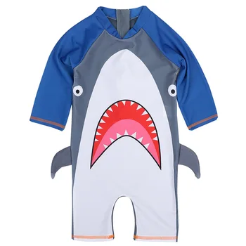 

Boy One Piece Suit 1-7 Year Children Cool Shark Print Swimsuit Baby Cartoon Swimwear Kid Swimming Suit Bathing Suit