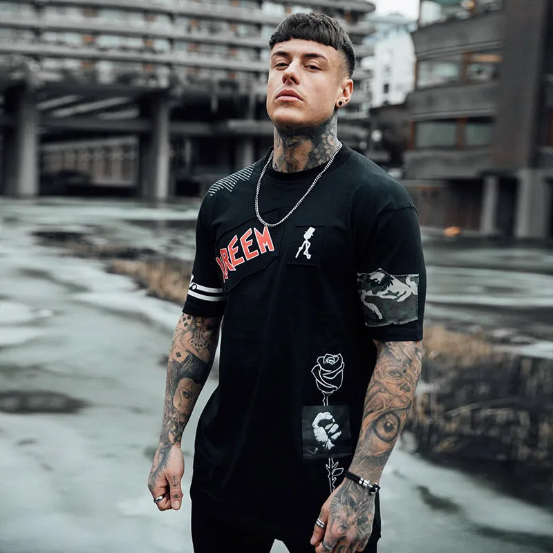 

Short-sleeved T-shirt Men's 2020 Summer Street Hip-hop Short-sleeved Round Neck Casual Pullover Trendy Sports T-shirt Sportswear