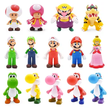 

8-15cm Super Mario Figures Toys Mario Bros Bowser Luigi Koopa Yoshi Mario Maker Odyssey PVC Action Figure Model Dolls Toys Gift