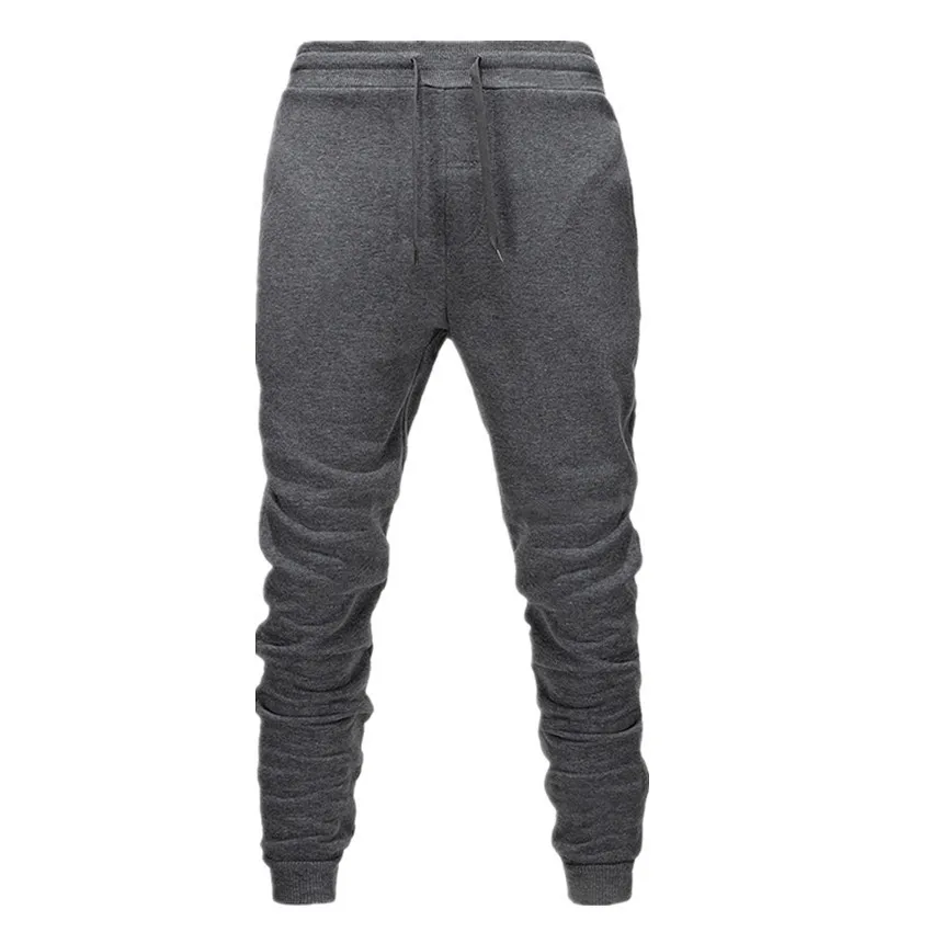 

Men's Spring And Autumn New Style Slim Fit Sports Pants Training Breathable Solid Color Fleece Pants