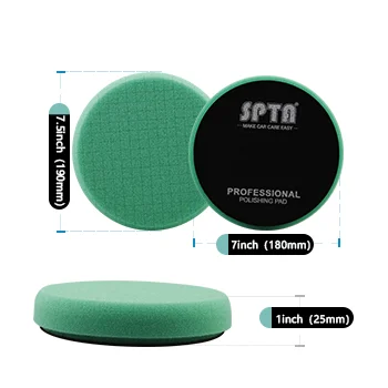 SPTA Microfiber Applicator Pads, 9pcs 5 inch Car Wax Applicator Hand Polishing Microfiber Foam Pads Set with Grip of Elastic Band, Microfiber