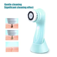 Electric Face Cleaner with Brushes Personal Care Tools Facial Massager Skin Beauty Tools Soft Acne Bleackhead Remover Machine 4