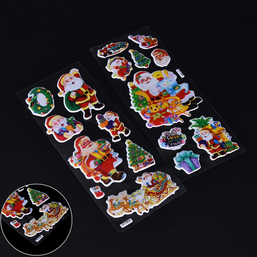 

5 Sheets/lot Stickers Adhesive Stickers Scrapbooking 3D Merry Christmas Decorative DIY Decoration Diary Stickers New Arrival