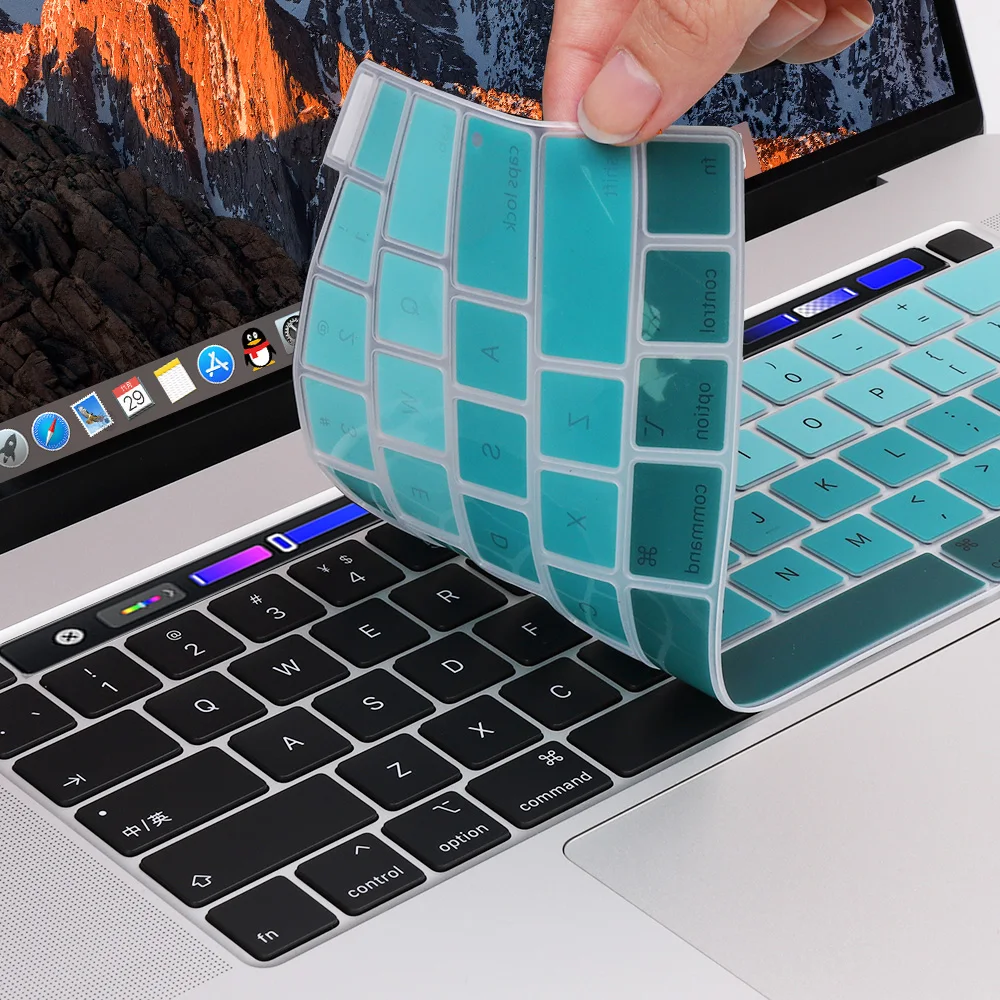 Redlai градиентный силиконовый чехол для клавиатуры для MacBook Pro 16 дюймов A2141 релиз сенсорной панели 16-дюймовая клавиатура
