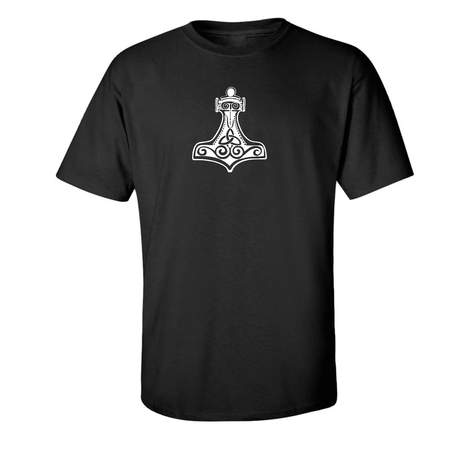 Мужская футболка Thors Hammer Symbol Mjolnir God Norse Thor Viking новая модная мужская из чистого
