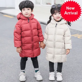 

long suit Children's cotton section winter children's boys and girls children's wear down coat thick warm cotton jacket new
