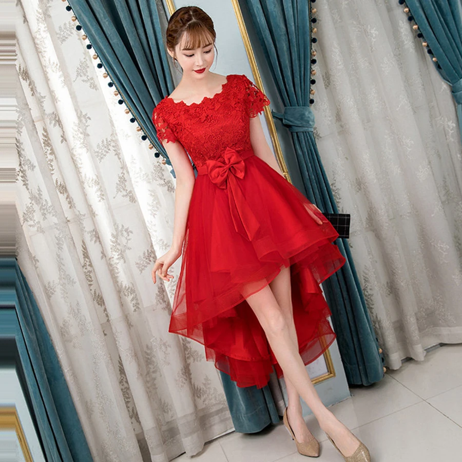Высокая Низкая Vestidos De Gala платья для выпускного вечера для беременных женщин Y003 короткое спереди длинное сзади платье для выпускного вечера размера плюс вечерние ночные платья