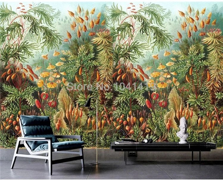 Пользовательские Настенные обои 3D тропический лес настенная живопись гостиная столовая Европейский стиль домашний декор обои для стен