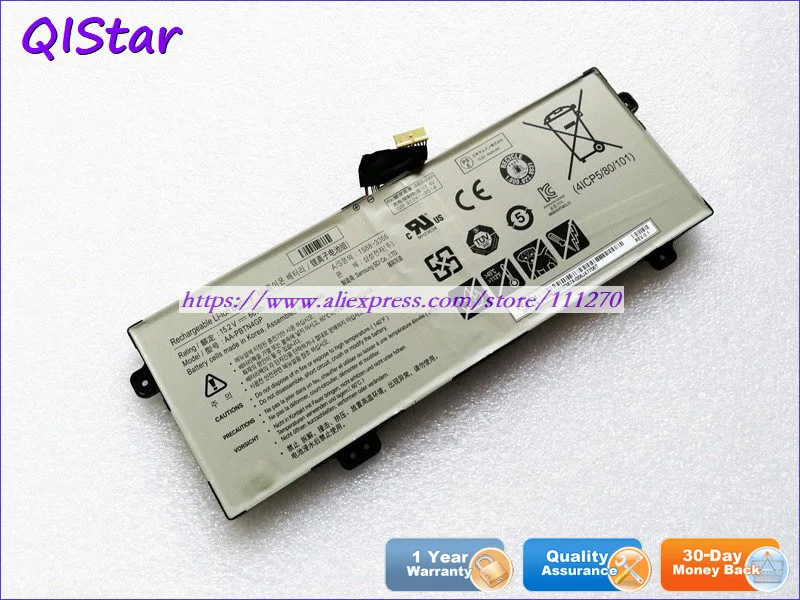 QISTAR 15,2 V 66Wh подлинный AA-PBTN4GP Аккумулятор для ноутбука samsung