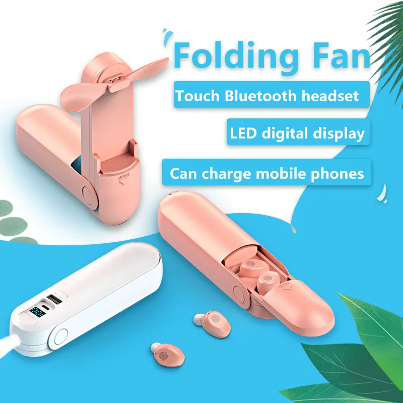 Wireless headphone TWS Bluetooth earphone Auriculares with Fan Light Waterproof Charging Box Earbuds for Xiaomi Huawei Touchable