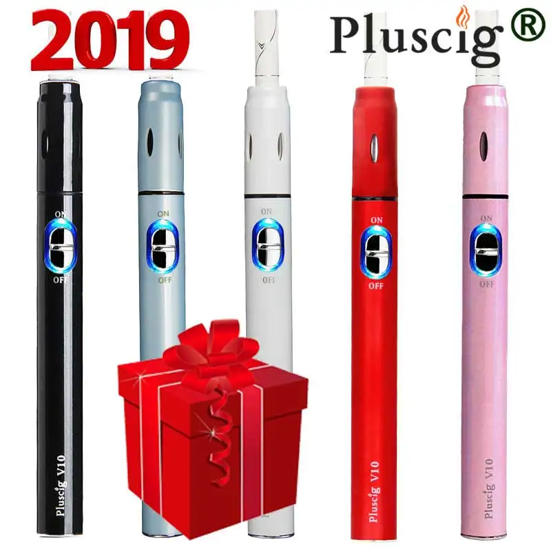Последняя горячая Распродажа тепла Vape ручка комплект Pluscig V10 электронная сигарета с табака stick высокое качество завод продажа 900 mAh