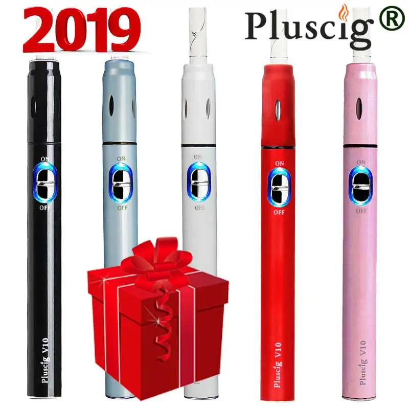 Online Electronic Cigarette Pluscig V10 Chargable Vape Pen Kits 900mAh 15 Continuous Smoke One click Operation Factory Selling Latest