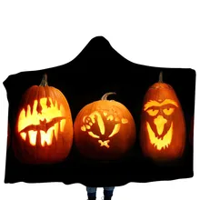 Модный шарф для Хэллоуина с рисунком тыквы, мягкое длинное детское одеяло с капюшоном, шаль для фестиваля, персональные шарфы# LR25