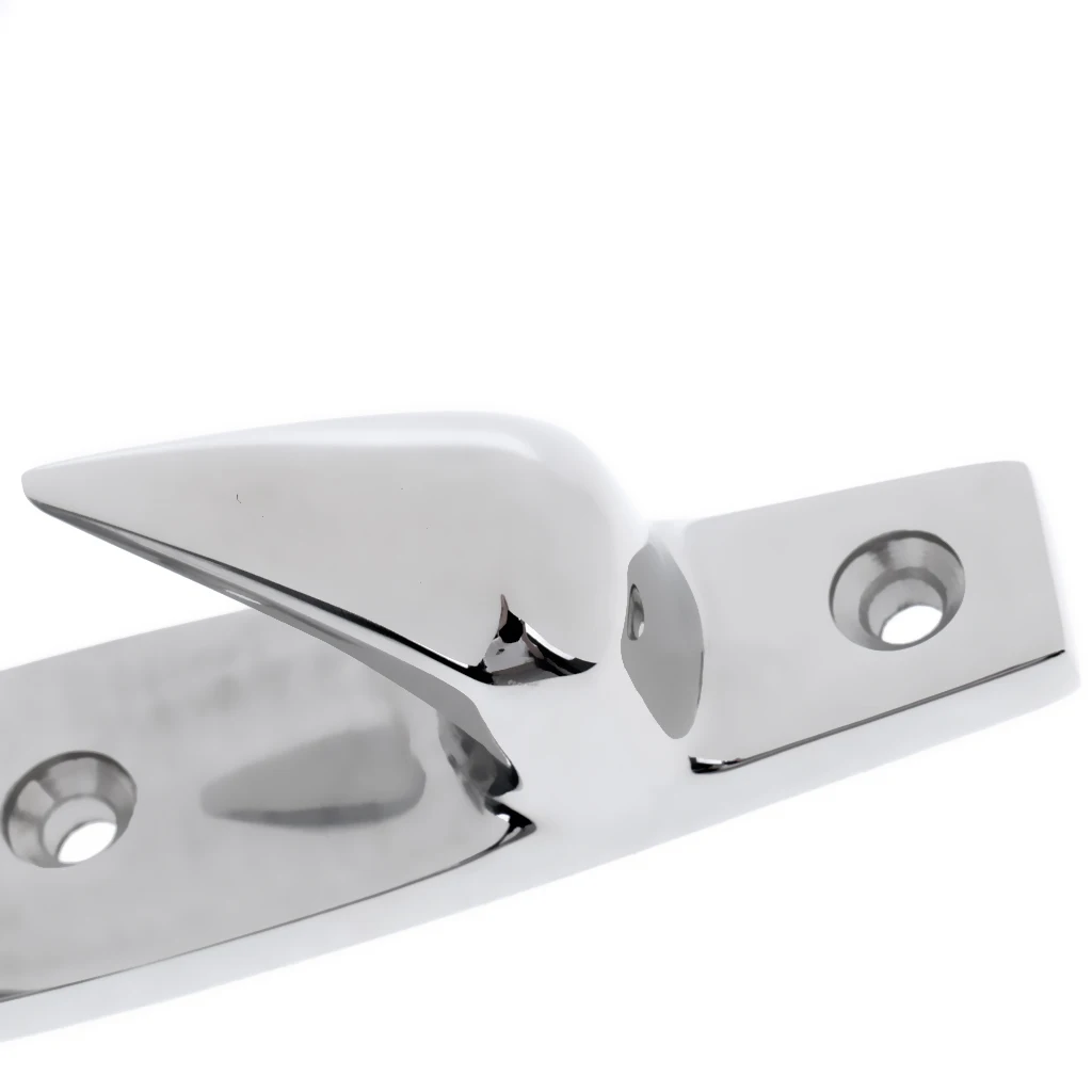 2pcs 316 Stainless Steel Skean Boat Yacht Deck Line Dock Anchor Rope Cleat Chock Left & Right - 4.7 inch 12cm