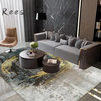 

Modern Nordic Style Printed Living Room Carpet Rug Customizable Living Room Decoration Floor Non-slip Protection Factory Outlet