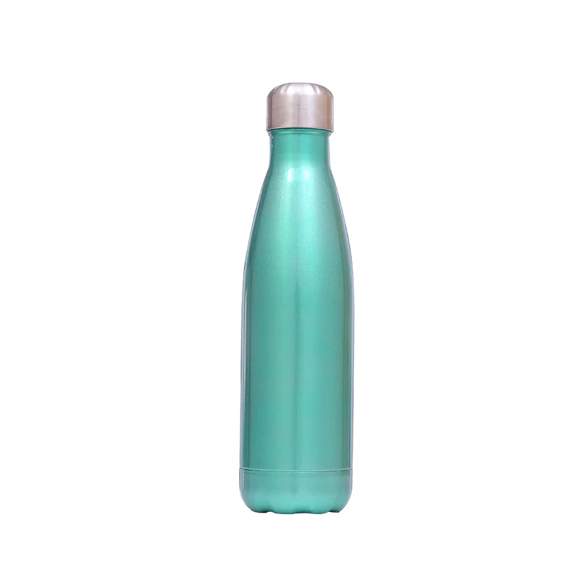 Двойные стенки вакуумной нержавеющей стали изолированные бутылки для воды заказной логотип лазерной трафаретной печати - Цвет: MINT
