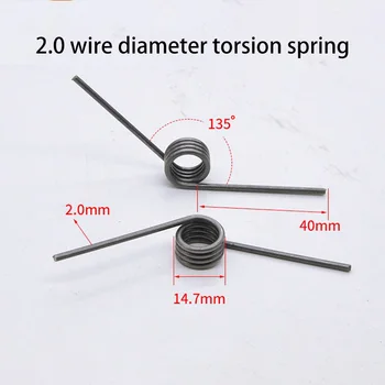 

Torsion Spring Steel High Strength V-Shaped Wire Diameter 2.0mm Outer Diameter 14.7mm Angular Length 40mm