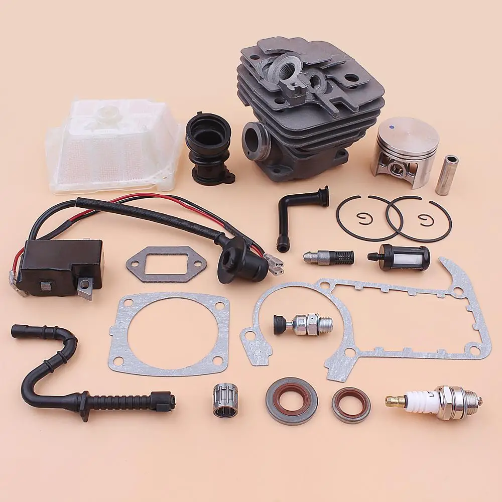 49 мм цилиндр поршень катушка зажигания комплект для Stihl MS361 MS 361 впускной коллектор воздушный топливный масляный фильтр линия уплотнения прокладка бензопилы