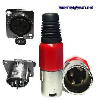 

DHL/EMS 50pcs 3-Pin Chassis Panel Socket + MIC Microphone socket-A8