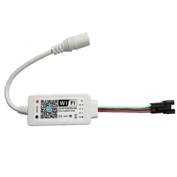 

Smart WiFi Addressable RGB LED Strip Controller for WS2811, UCS1903, WS2812B, SM16703,SK6812,WiFi Remote Compatible jk203