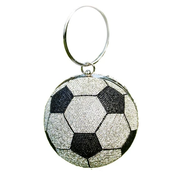 

Women Football Evening Clutch Glitter Shoulder Bag Bridal Party Prom Wedding Crossbody Handbag Purse