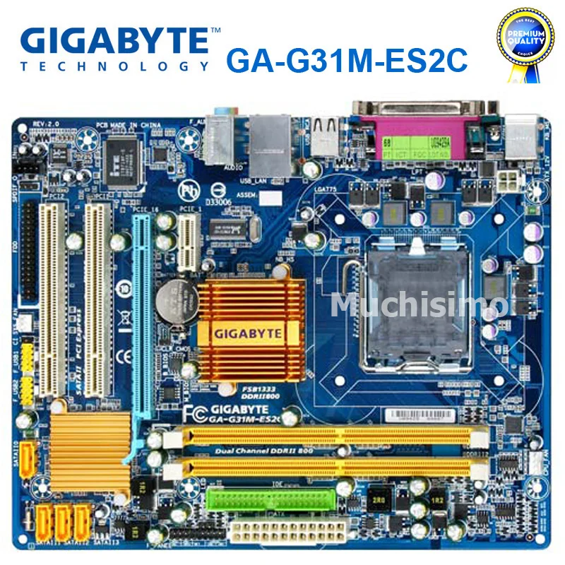 100% оригинальная материнская плата для Gigabyte GA G31M ES2C DDR2 LGA 775 встроенная десктопная
