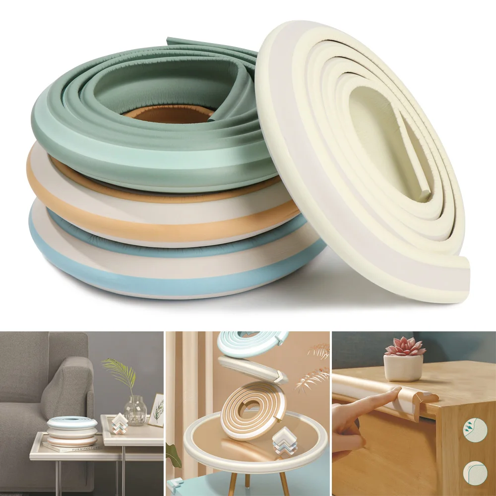2M Long Desk Corner Protect Guard Strip Furniture Table Glass Against Collision Foam Bumper Baby Safety | Мать и - Цена: 301,86 руб.
