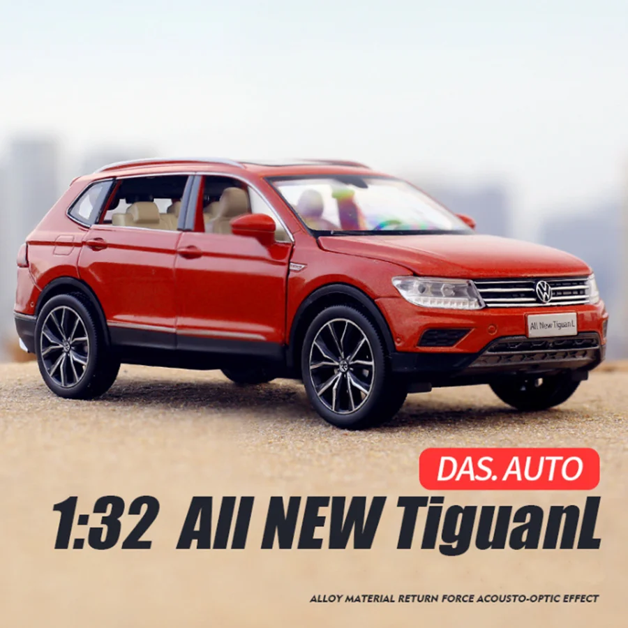Новинка 1:32 модель автомобиля VW Tiguan L из сплава Литые и игрушечные автомобили