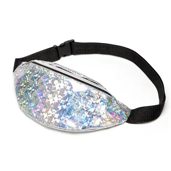

2020 Fashion Women Ladies Solid Waist Fanny Pack Laser Belt Bag Pouch Travel Hip Bum Bag Women Small Purse