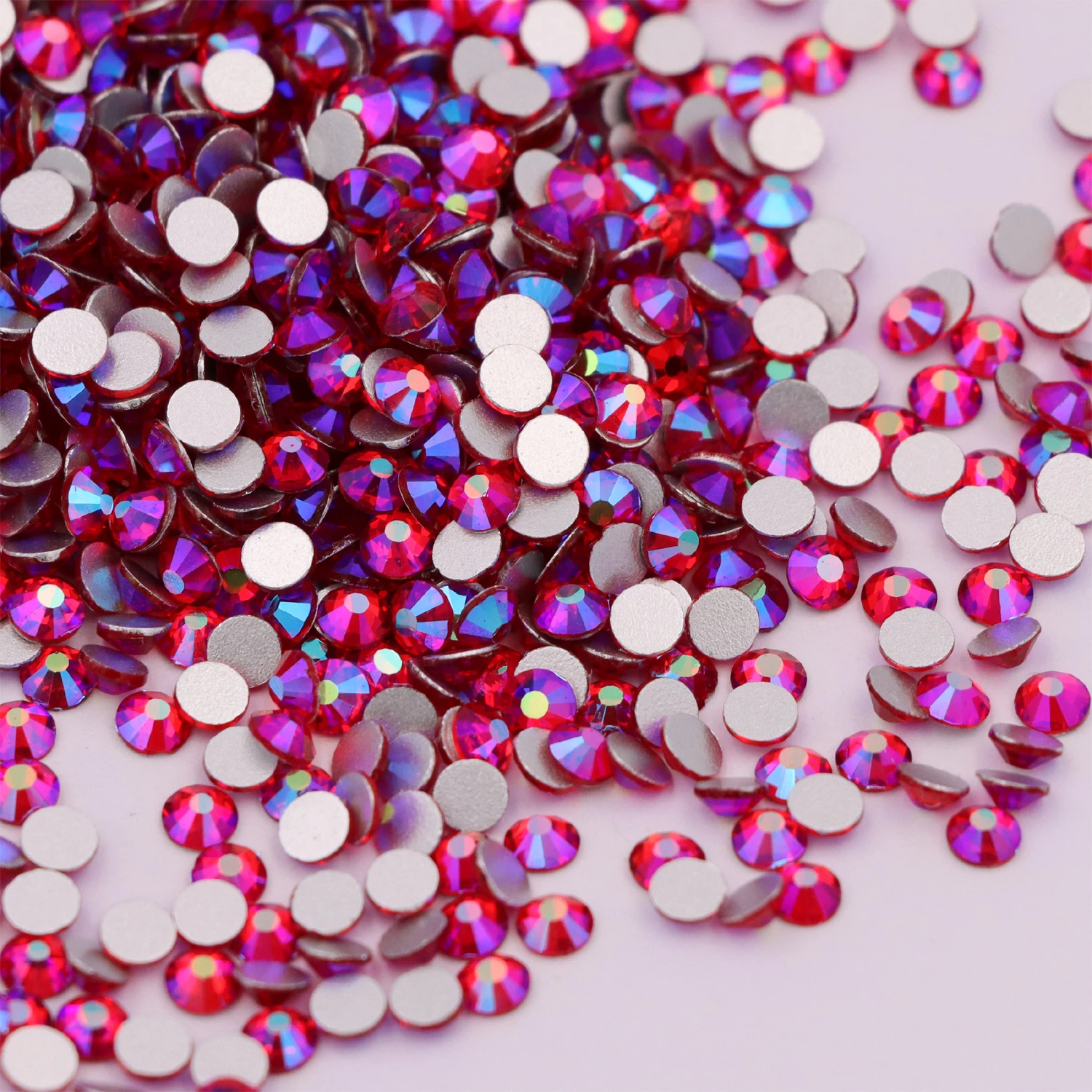 Red / Light Siam AB Non Hotfix Rhinestones Flatback Crystals Glue On Glass Stones For Nails Art DIY Crafts Wedding Dress | Дом и сад