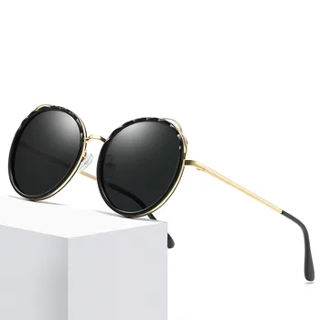 

Ellen Buty Fashion Brand Design Sunglasses Women Round Alloy Polarized Sun Glasses Driver Driving Mirror Gradient Ladies Glasses