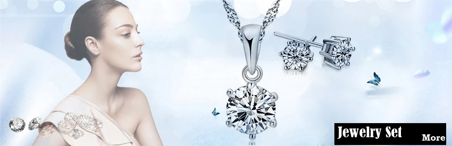 Valentine Day Gift SunFlower Cubic Zirconia 925 Sterling Silver  Jewelry Sets Earrings Pendant Necklace Rings Size5-9