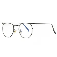 Новые корейские модные голубые легкие очки необычные металлические очки тренд плоское зеркало унисекс дикие классические ретро компьютерные очки