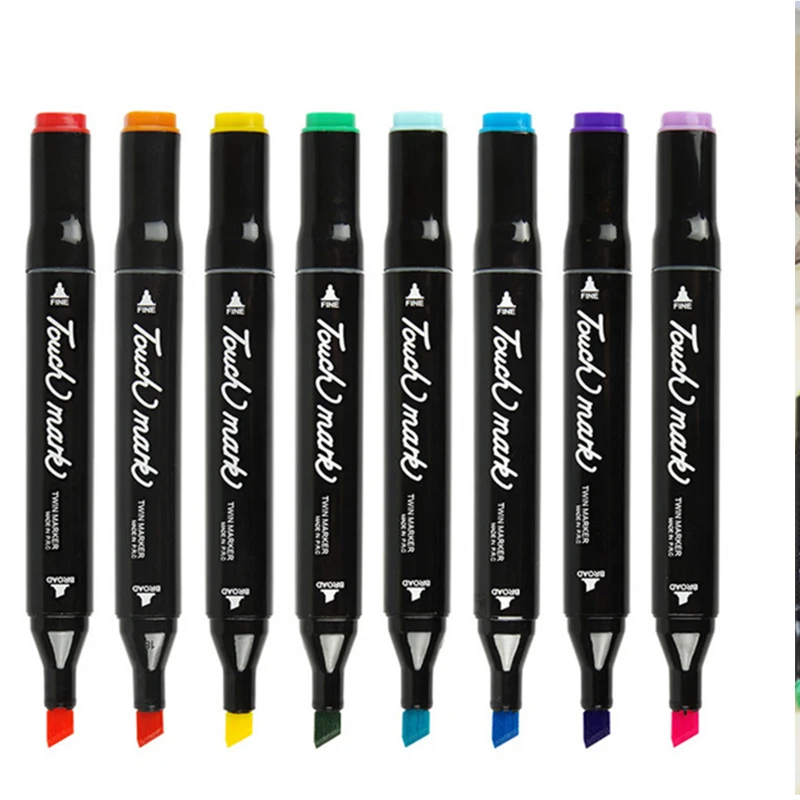 

168 Colors Single Art Markers Brush Pen Sketch Alcohol Based Markers Dual Head Manga Drawing Pens Art Supplies