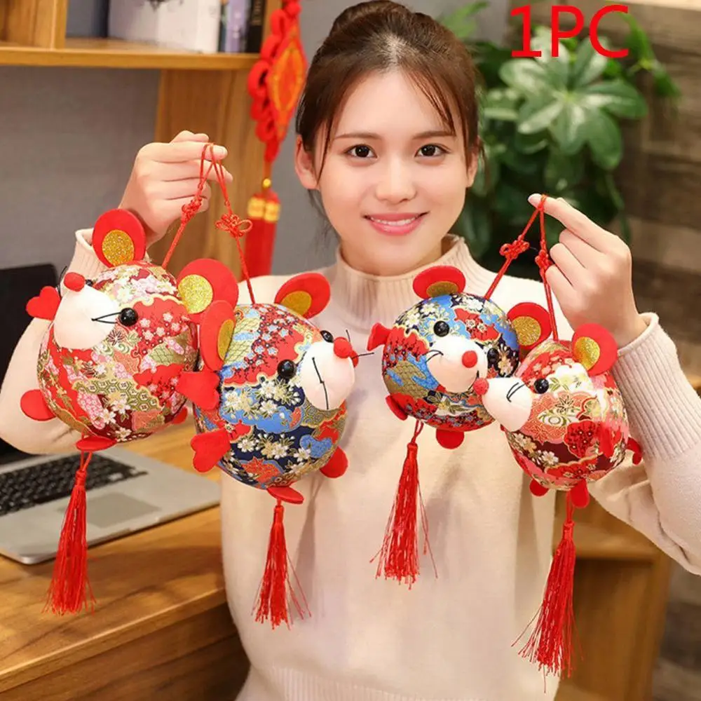 

2020 New Year Plush Rat Year Mascot Toy Pendant Plush Red Mouse Suit Soft Toys Chinese New Year Party Decoration Gift