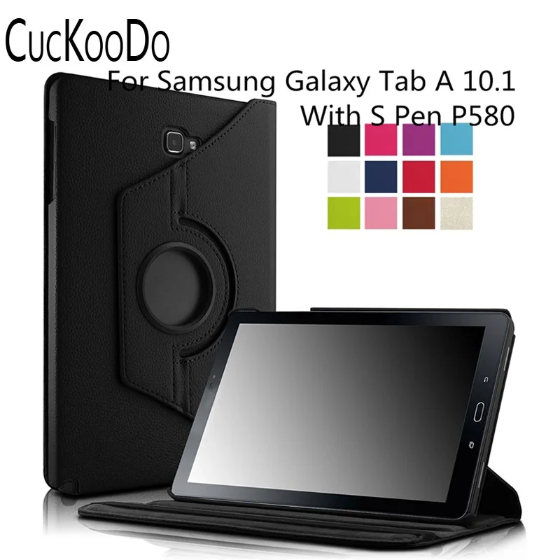 

CucKooDo For Galaxy Tab A 10.1 with S Pen,360 Degrees Rotating Stand Case Cover for Samsung Galaxy Tab A 10.1 with S pen P580