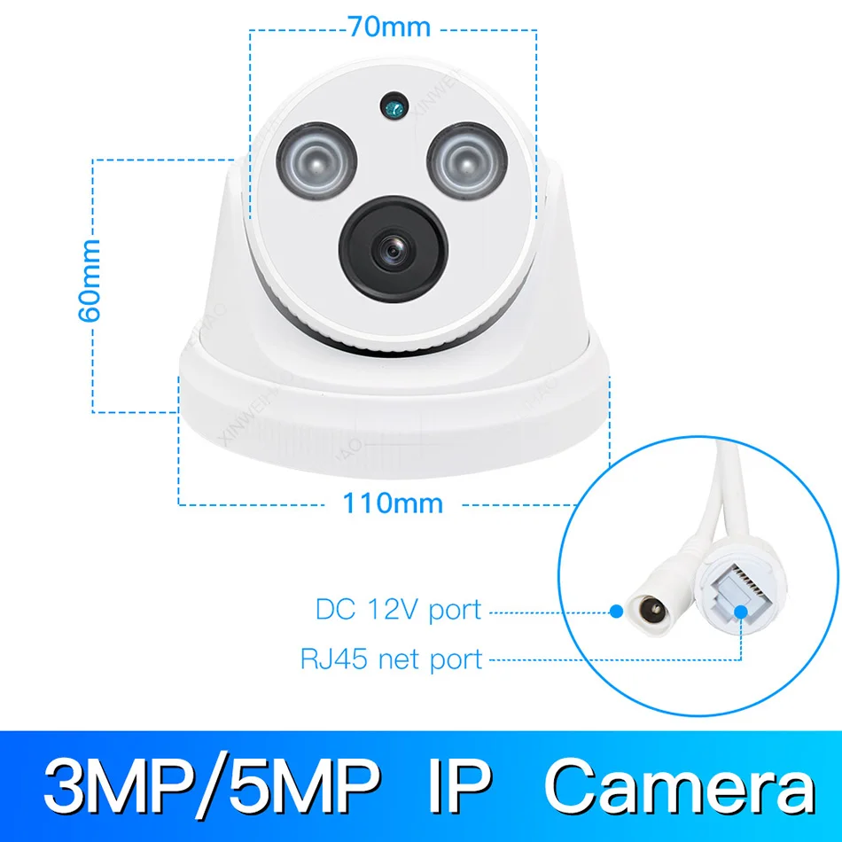 3MP/5MP IP камера H.265/H.264 наблюдения инфракрасная камера CCTV безопасности наружная купольная камера