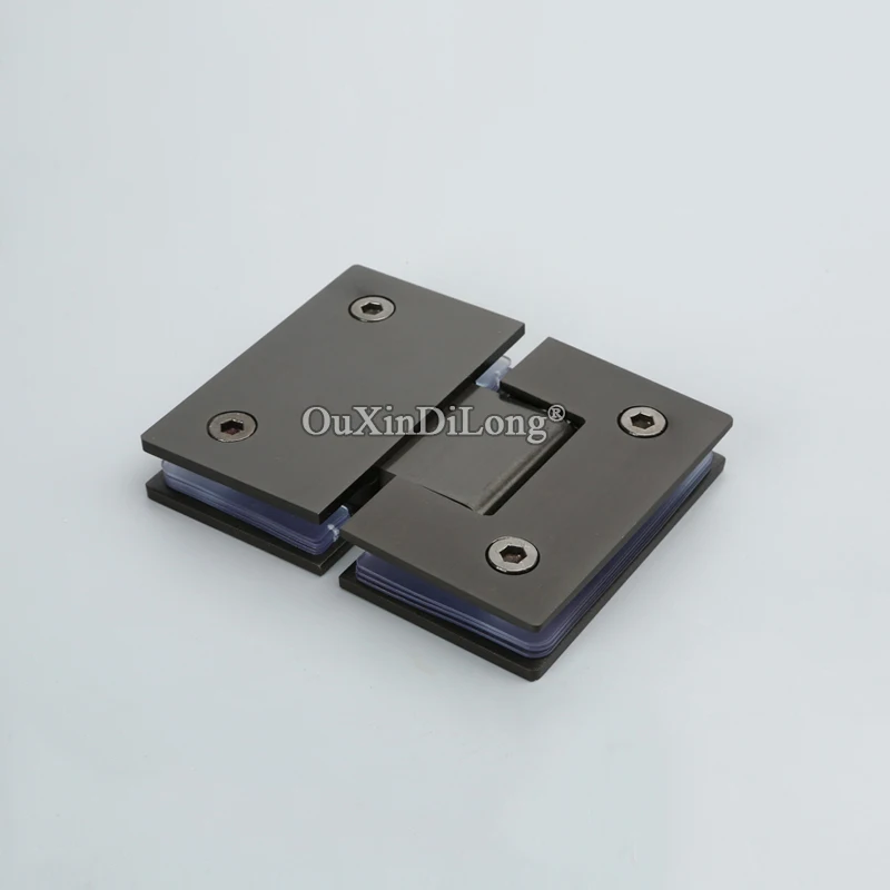 304 Stainless Steel Frameless Shower Glass Door Hinges 180 Degree Glass to Glass Clamps Fixed Holder Brackets for 8~12mm Glass