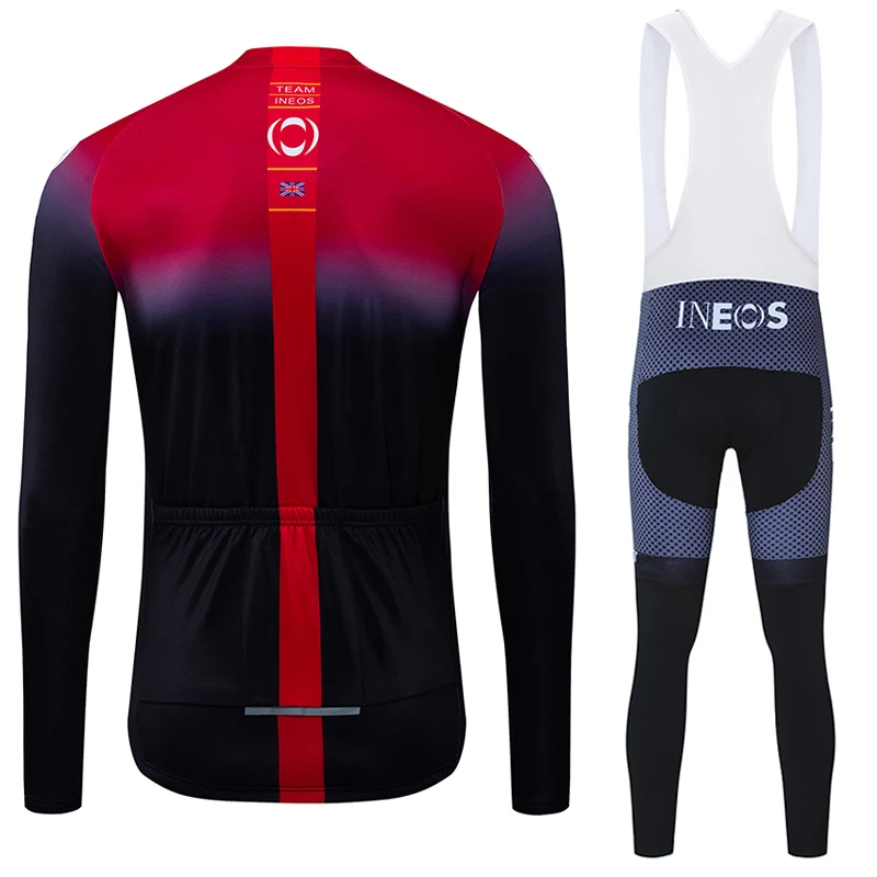Зимняя команда INEOS, велосипедная майка, велосипедные штаны, набор, мужские, Ropa Ciclismo, термо, флис, для велоспорта, одежда для велоспорта, 12D гелевая подкладка