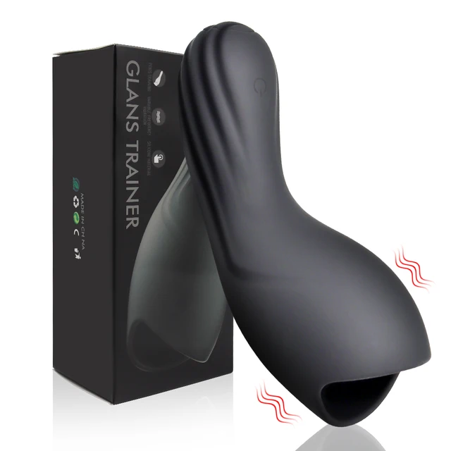 Männlich Eichel Trainer Vibrator Verzögerung Ejakulation Stimulieren Massager Erotische Masturbator Tasse Penis Ausbildung Sex Maschinen Spielzeug für Männer