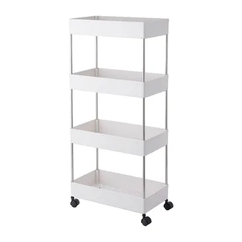

K-STAR Kitchen Condiment Shelf Storage Rack with Wheels Multi-Layer Shower Room Storage Rack Towel Rack Bathroom Toilet