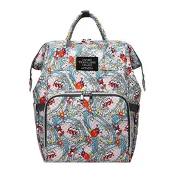 Fashion Women Bags Mom Baby Multi-function Diaper Backpacks  Large Capacity Nursing Bag for Kid Cartoon Print Baby Nappy Backpac